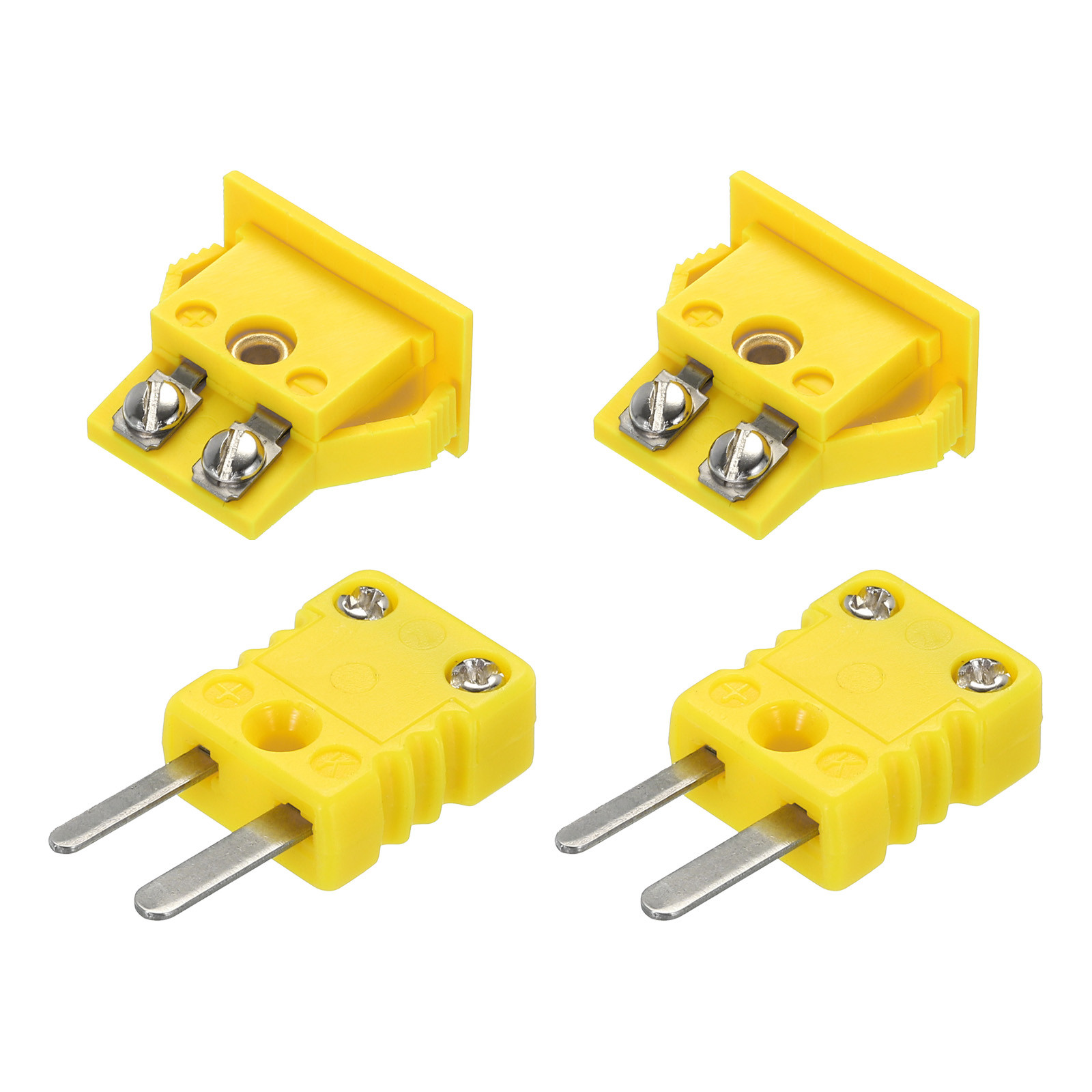 2 Set K Type Thermocouple Wire Connectors Male Plug with Female Socket 200°C