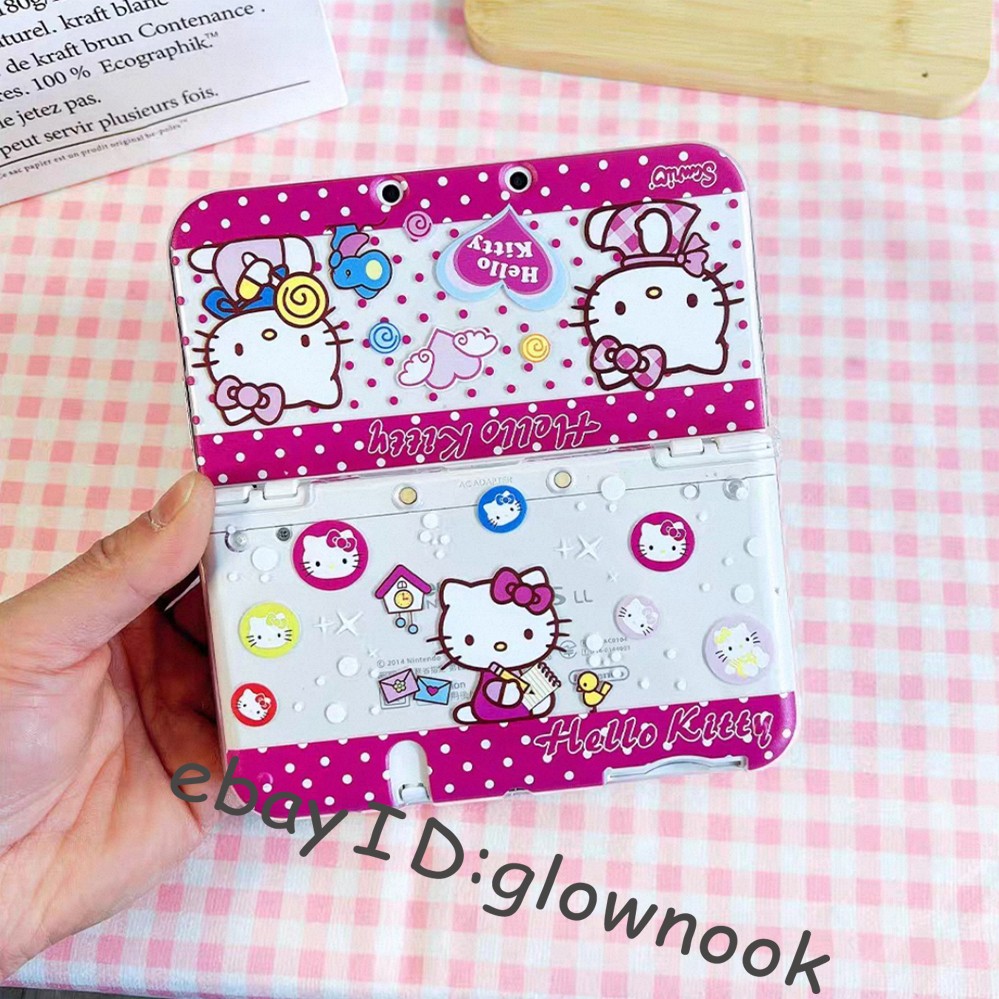 Rare Sanrio Hello Kitty Nintendo series Case Magenta Pink Dots Kawaii Cover Hot