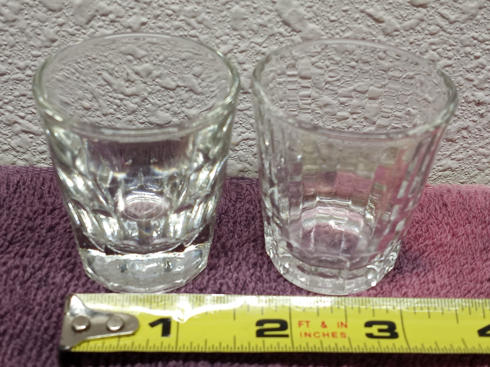 2 Vintage SHOT GLASSES TOOTHPICK HOLDERS