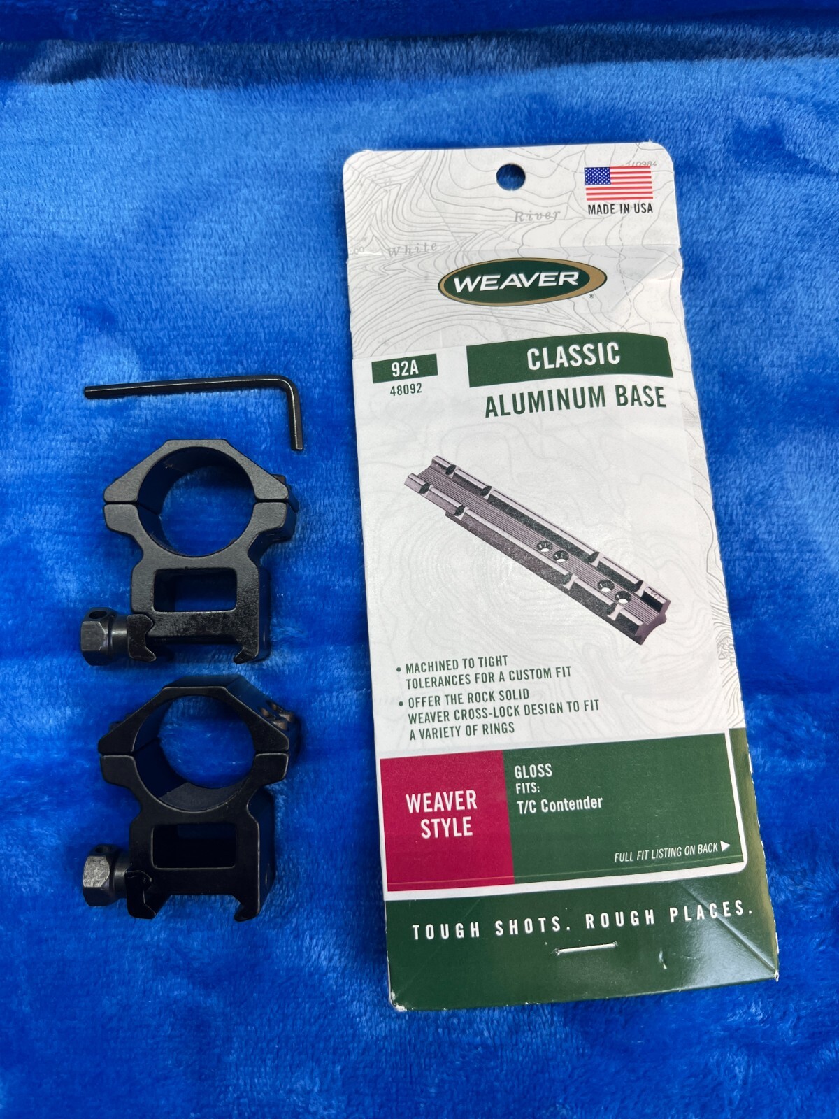 Thompson Center Contender Gloss Black 92A Weaver Base with Med 1" Rings