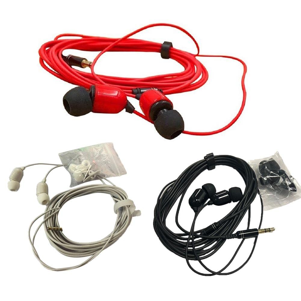 VizGiz 3 Pack 10FT Earbuds 3.5mm Stereo 3 Pole Headset Earphones 3 Meter Long...