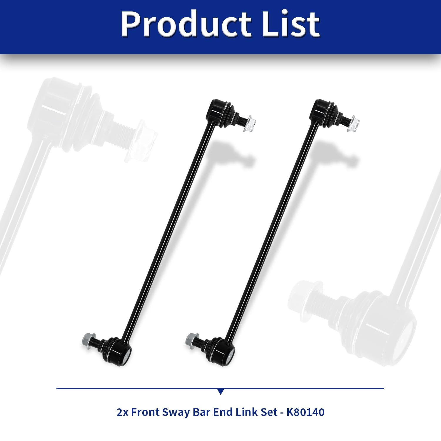 Sway Bar Links, Replacement For Front Stabilizer Sway Bar End Link Kit Compat...