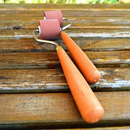 Rubber Brayer Roller 0.4 Inch for Printmaking Craft Stamping Inking Block