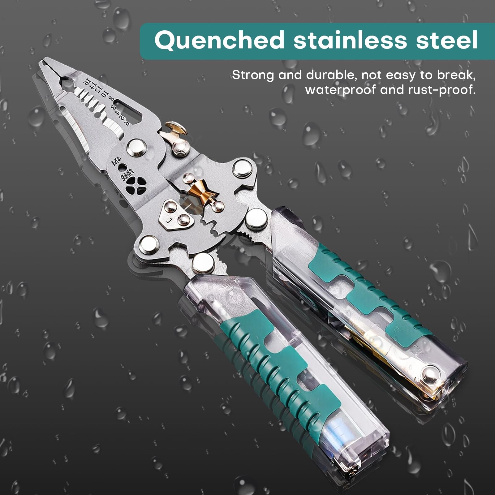 2026 Electrical Pliers, 23 In 1 Foldable Ｗire Stripper Tool with Voltage Test...
