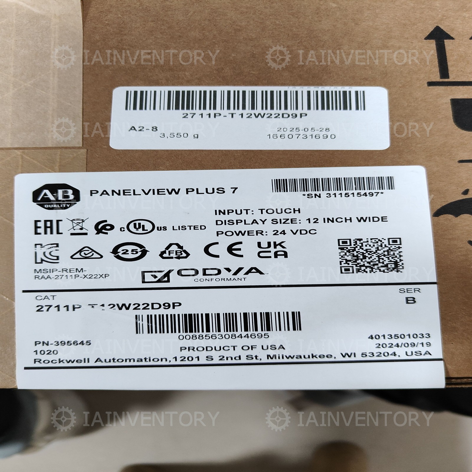 REAL US STOCK New 2711P-T12W22D9P Allen-Bradley Fast Delvery