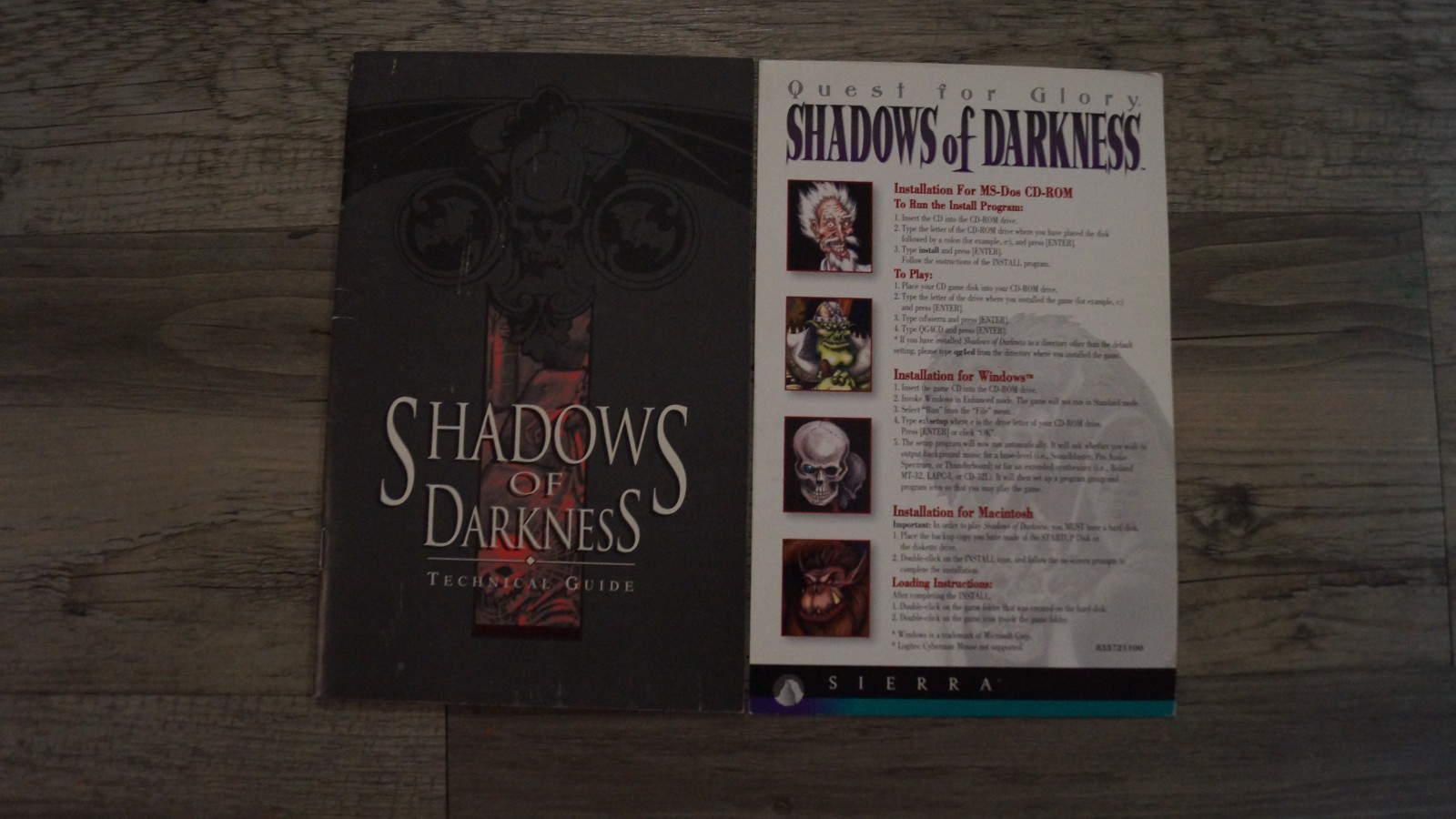 Quest for Glory Shadows of Darkness - Technical Guide and Insert Only - No Game