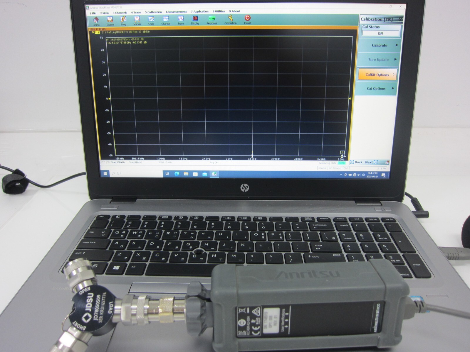 Anritsu 1-PORT USB ShockLine Network Analyzer MS46121B,Opt006, 6GHz, 1748919