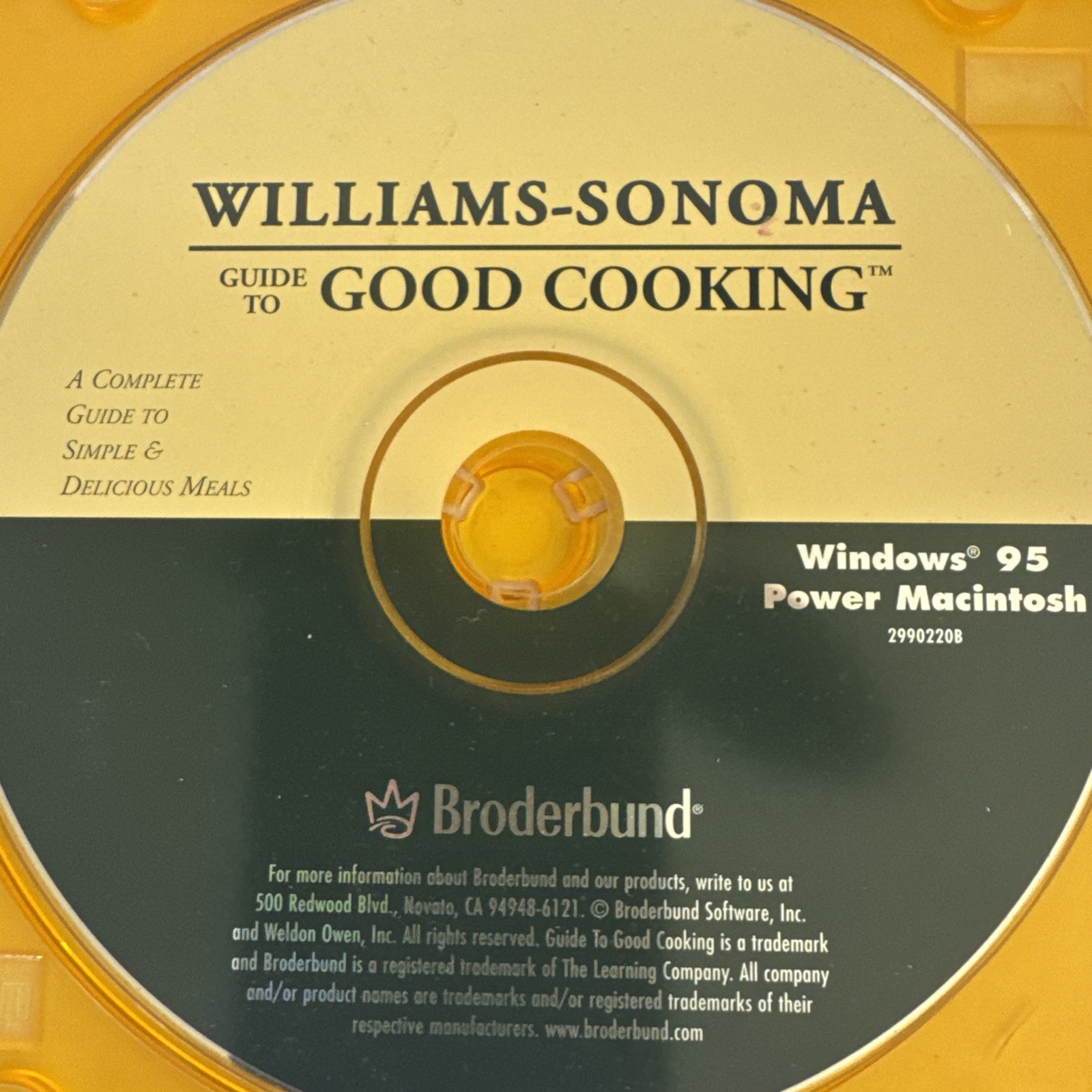 Williams-Sonoma Guide To Good Cooking PC CD-ROM for Windows 95