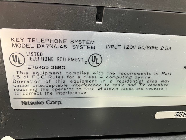 Nitsuko Phone System Model and 4 Phones + other system accessories