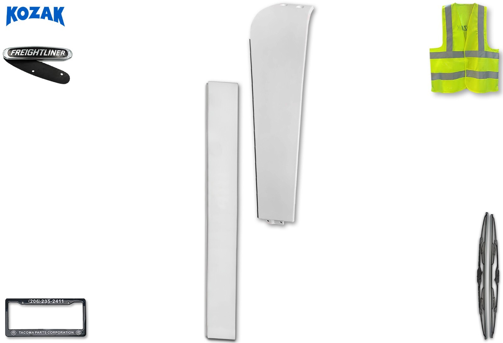 Top & Bottom Cabin Fairings Narrow Set Right Freightliner Cascadia 2008-2017