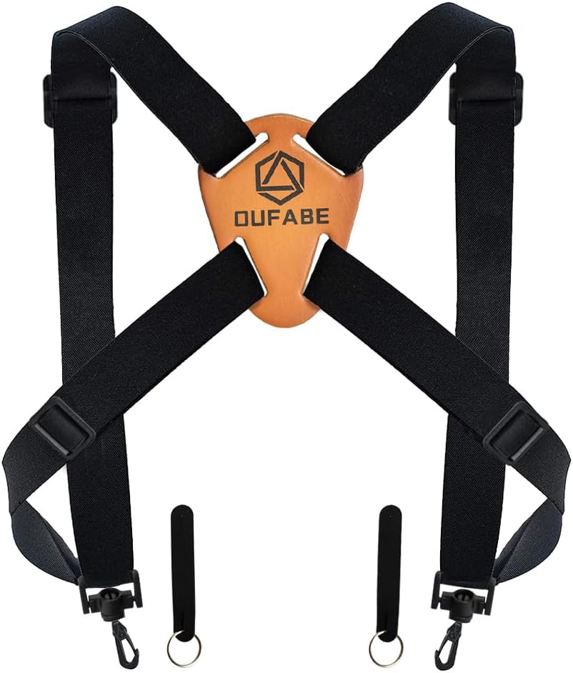 Binocular Harness Strap, X-Shaped Adjustable and Deluxe Bino Chest Straps for Hu