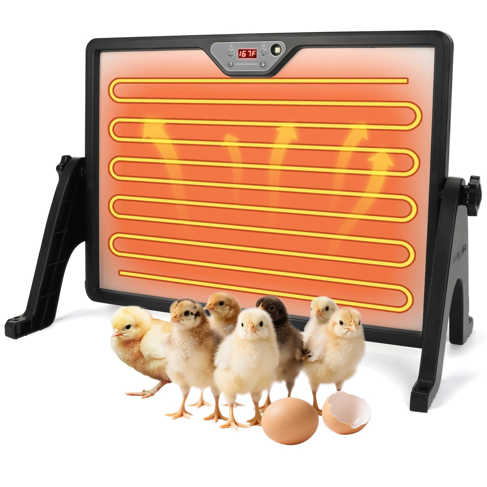 Chicken Brooder Heater with Stand, 180W Chicken Coop Heater with Temperature ...