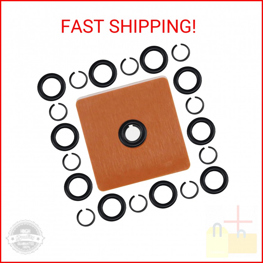 10 Sets 1/2" Impact Wrench Retaining Ring Clips with O-Ring & Anvil Install Tool