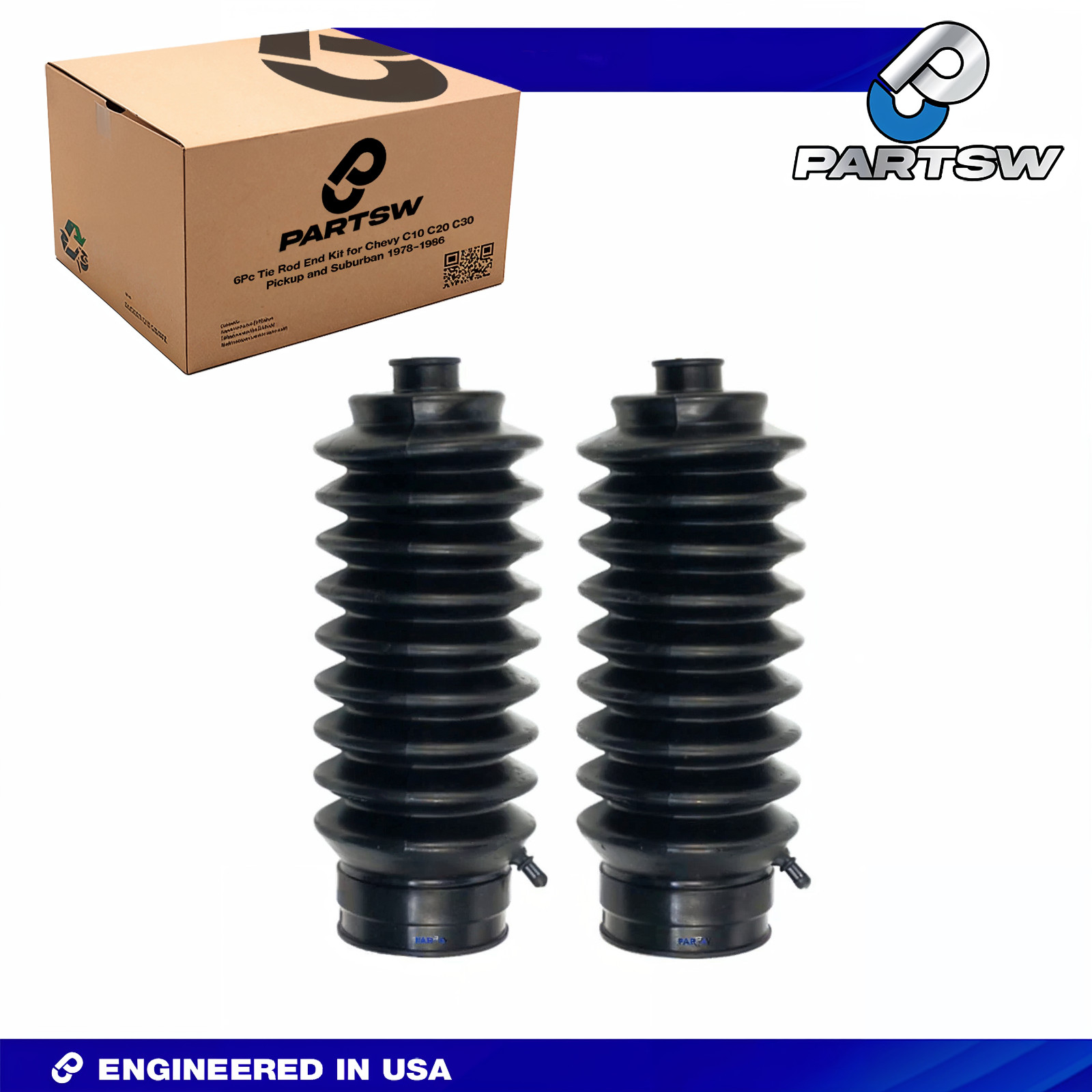 PartsW 2Pc Rack and Pinion Bellow Boot Kit for Honda Civic del Sol 1994-1997