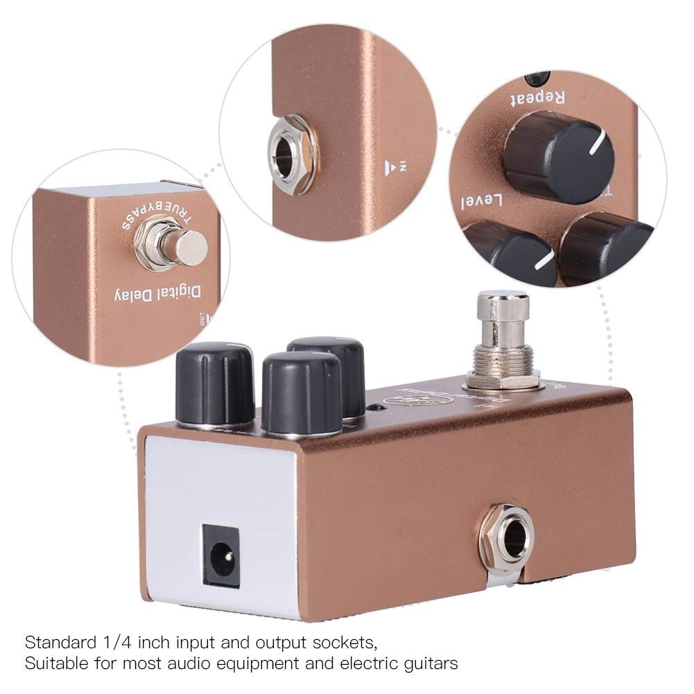 08 Digital Delay Brown Range: 25ms-600ms Guitar Effect Mini Pedal w/True Bypass