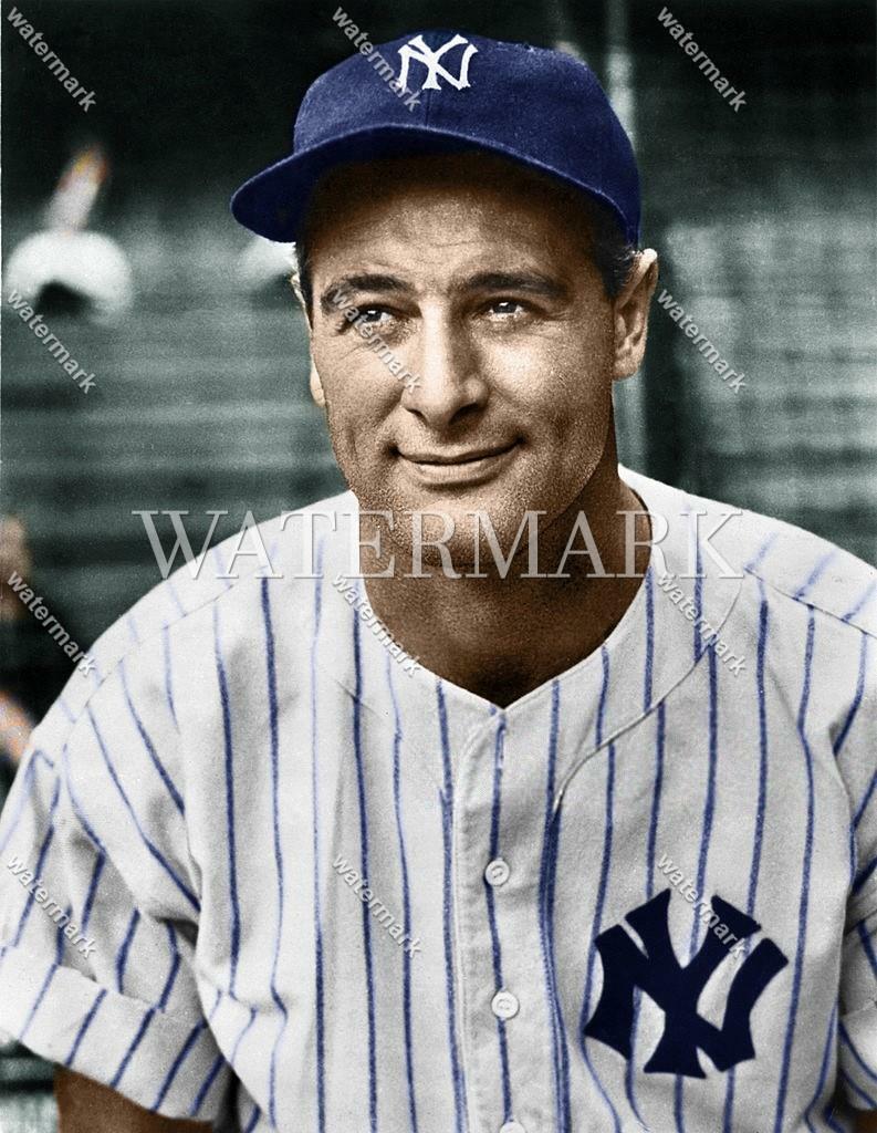 DW425 Lou Gehrig NY Yankees Baseball 8x10 11x14 16x20 Colorized Photo