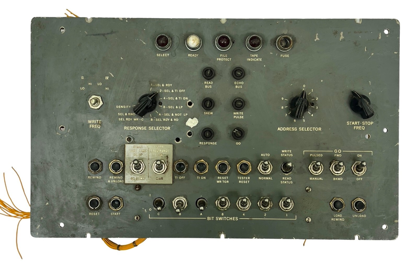 Vintage Audio Visual Panel BIT Switch Response Selector Tape Frequency Televisio