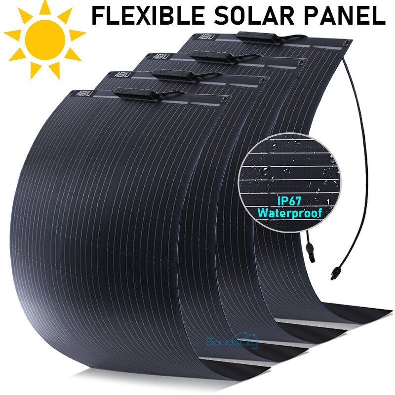 200 400W ETFE Flexible Solar Panel 12V Waterproof RV Camping Off-Grid Rooftop