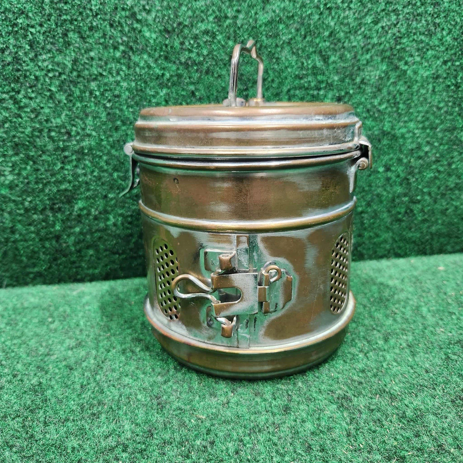 Vintage Medical Surgical Sterilizer Brass Pot Container - Small