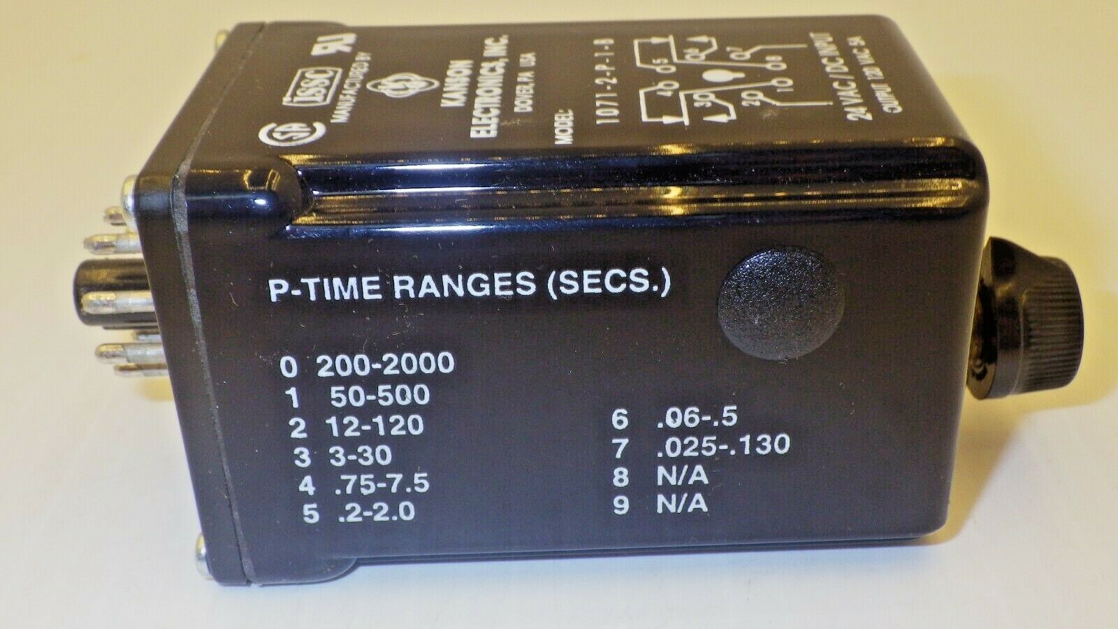 ISSC 1017-2-P-1-B INDUSTRIAL SOLID STATE ON DELAY TIMER .2-2000 SEC 8-PIN NIB
