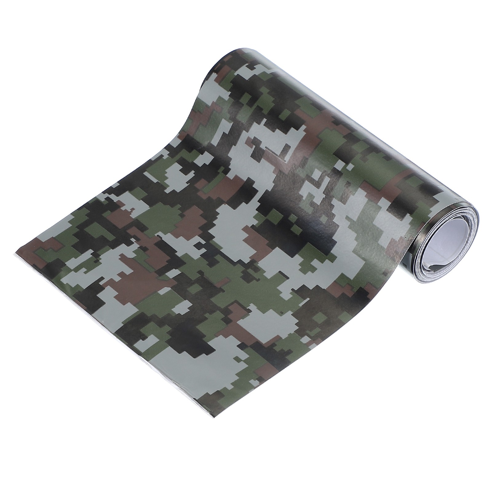 Camo Roll 4"x5ft Self Adhesive Digital Camo Vinyl Wraps, Numeral Dark Green