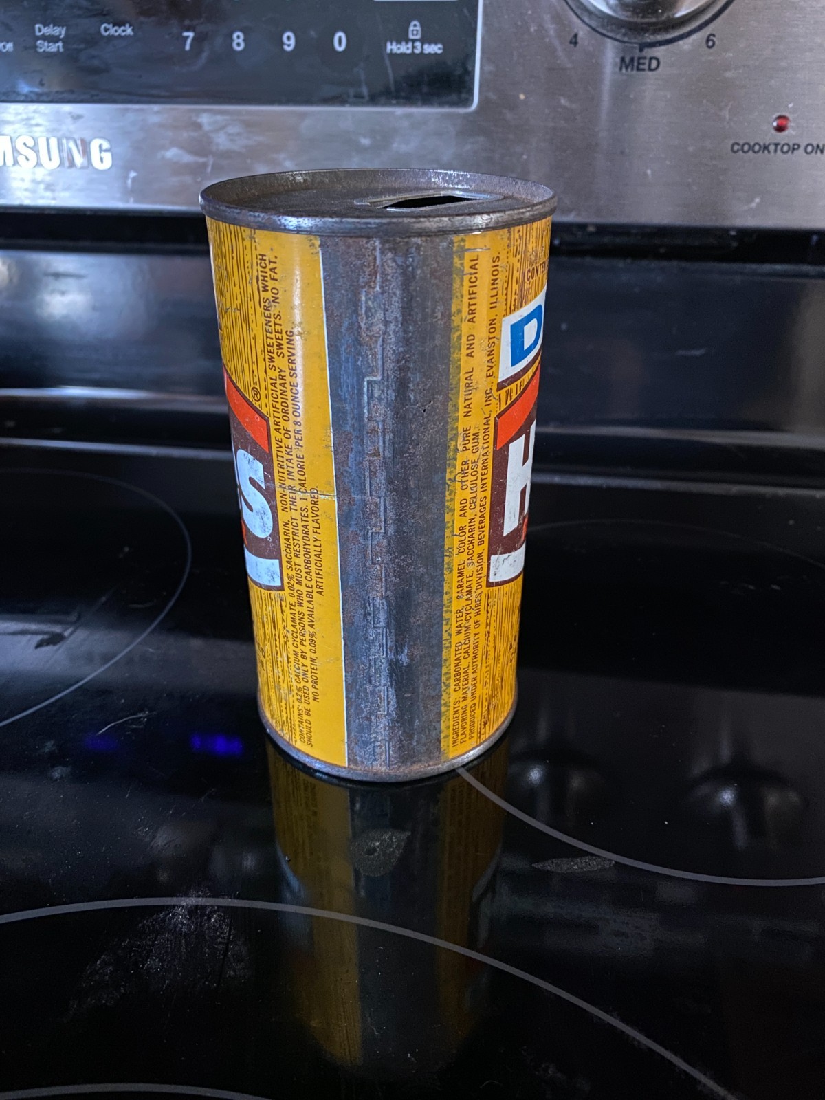 HIRES ROOT BEER 12 oz. PULL TAB SODA CAN - PREZIP