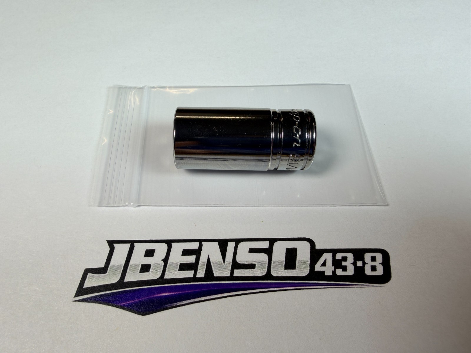 Snap-On Tools USA NEW 3/8" Drive 9/16" SAE 6pt Semi-Deep Chrome Socket FSS181