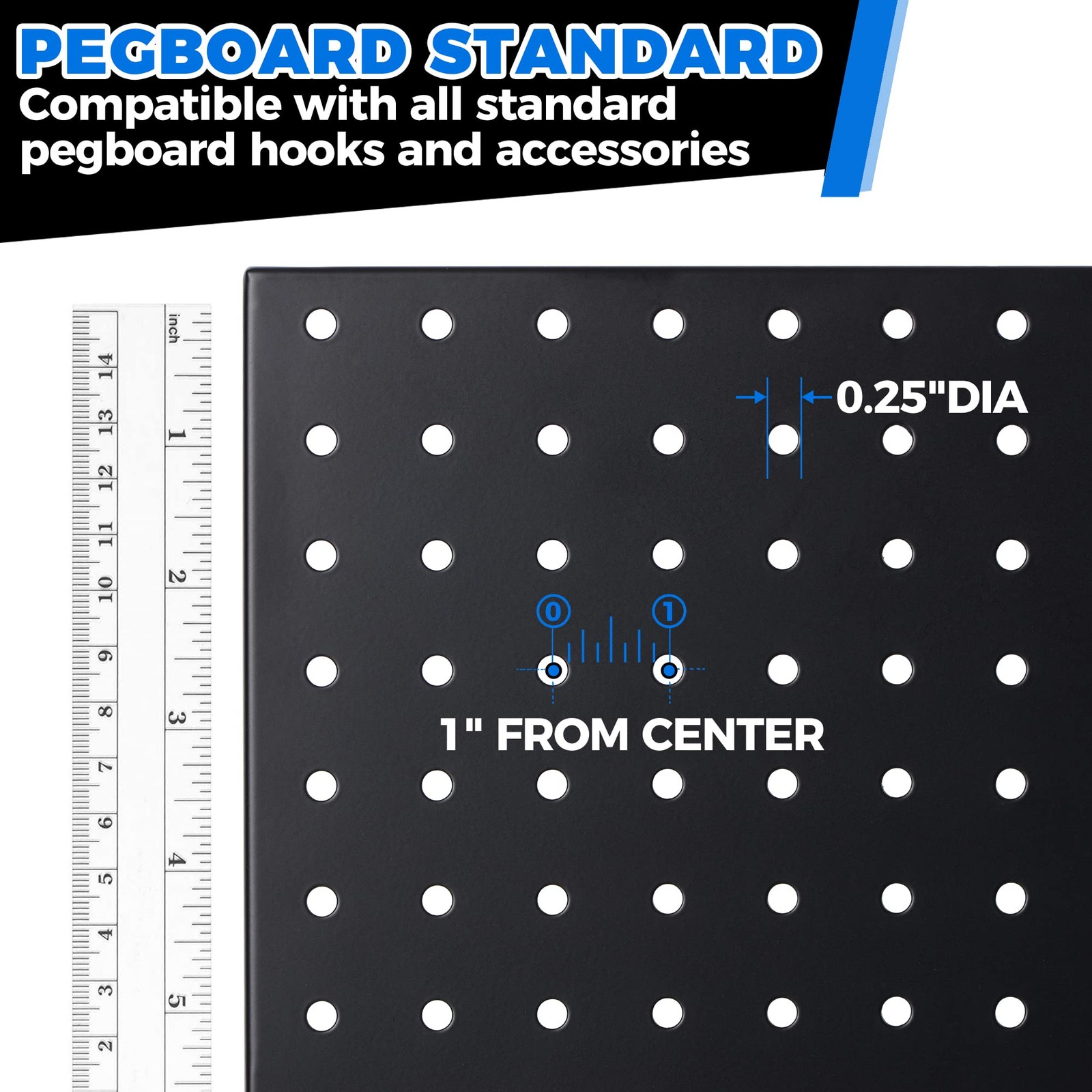 Pegboard Display Stand With 12 Peg Hooks for Retail Craft Shows & Fairs - Met...