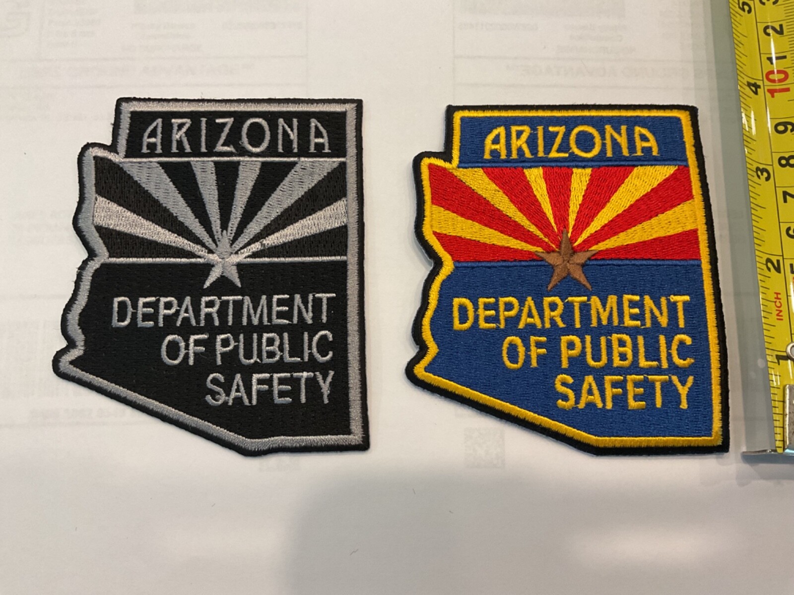 Arizona Department Of Public Safety collectors patch set 2 Full size patches new