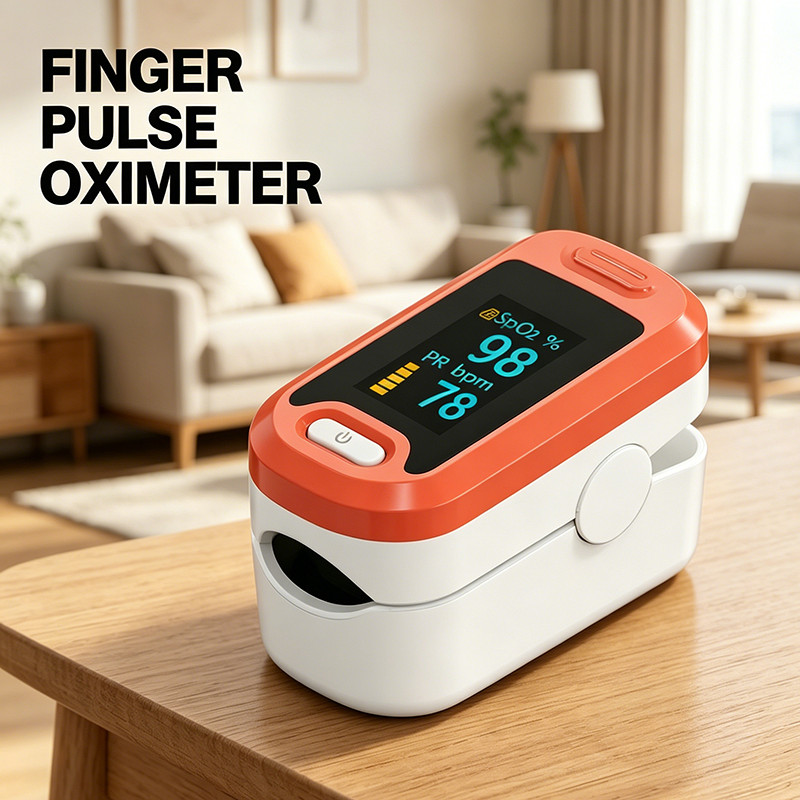 Fingertip Pulse Oximeter, Blood Oxygen Saturation Monitor SpO2 Heart Rate Meter