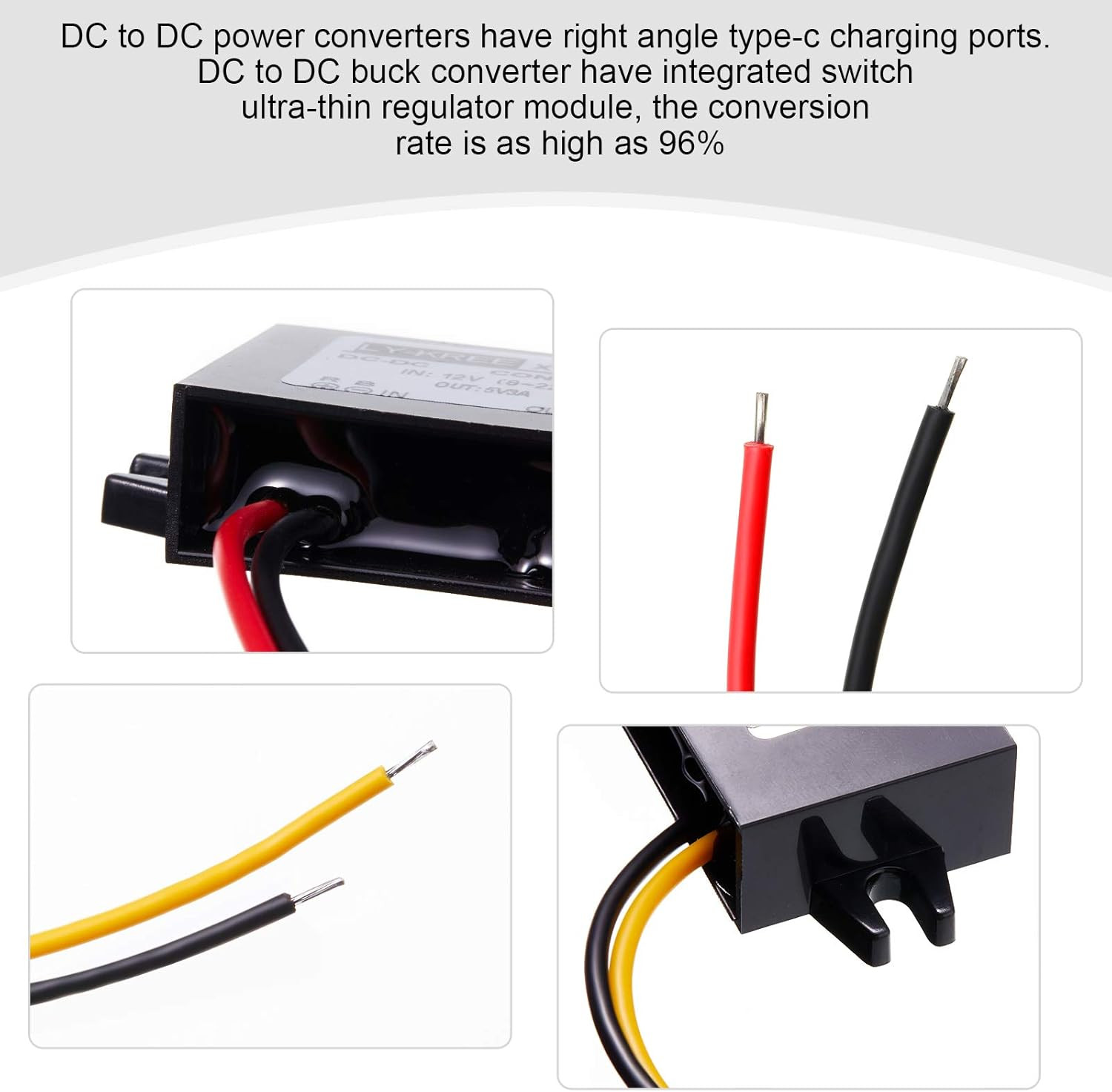 Direct Current Converter 12V to 5V 3A 15W Buck Converter Module, Reduced Voltage
