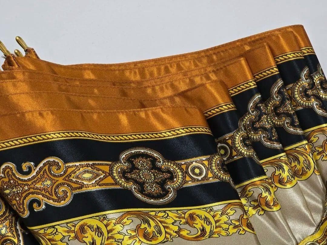 GIANNI VERSACE Long Umbrella Leopard Baroque Pattern Authentic Genuine