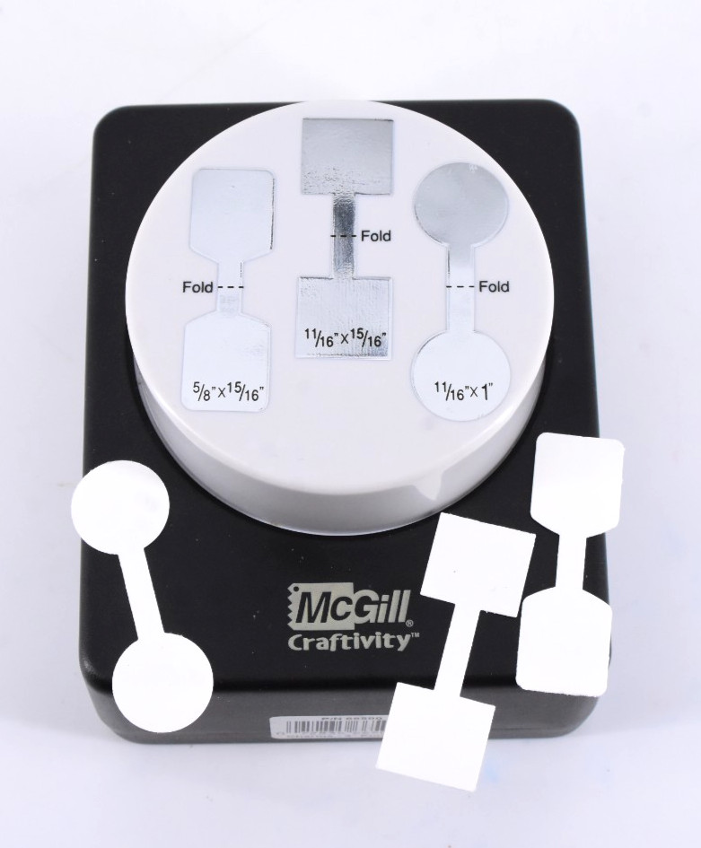 McGill Creativity CHARMS FOLD OVER LABELS TAG Jewelry Paper Punch 3"