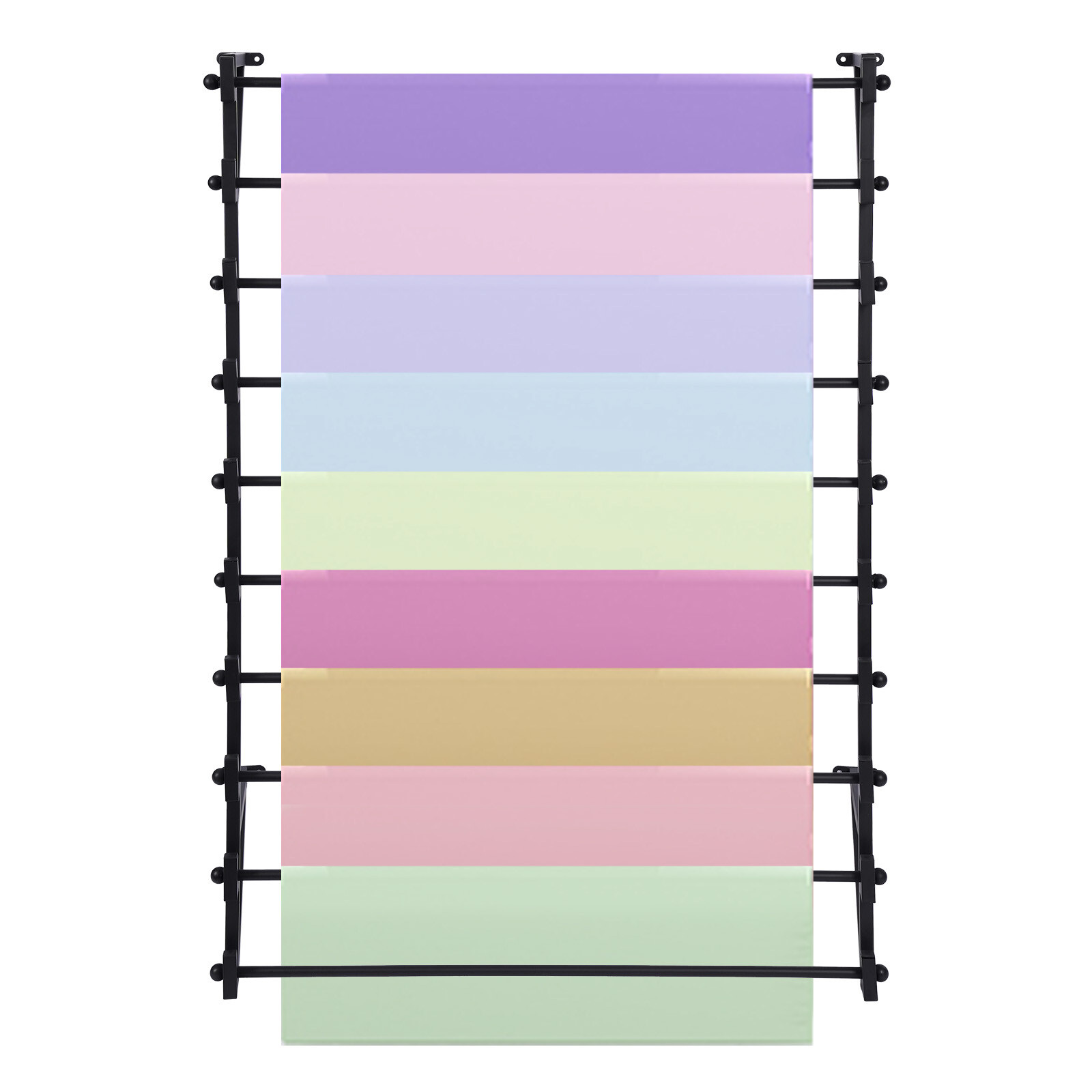 10-layer Storage Display Rack Wall Wrapping Paper Ribbon Organizer Wall-mounted