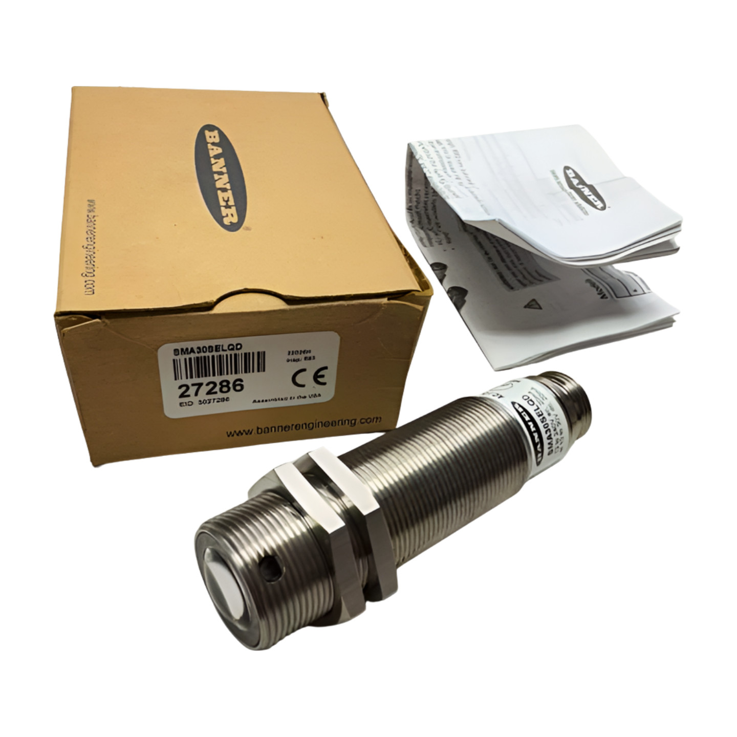 Banner SMA30SELQD Photoelectric Sensor, 12-240VAC 20mA, 10-30VDC 20mA, 27286
