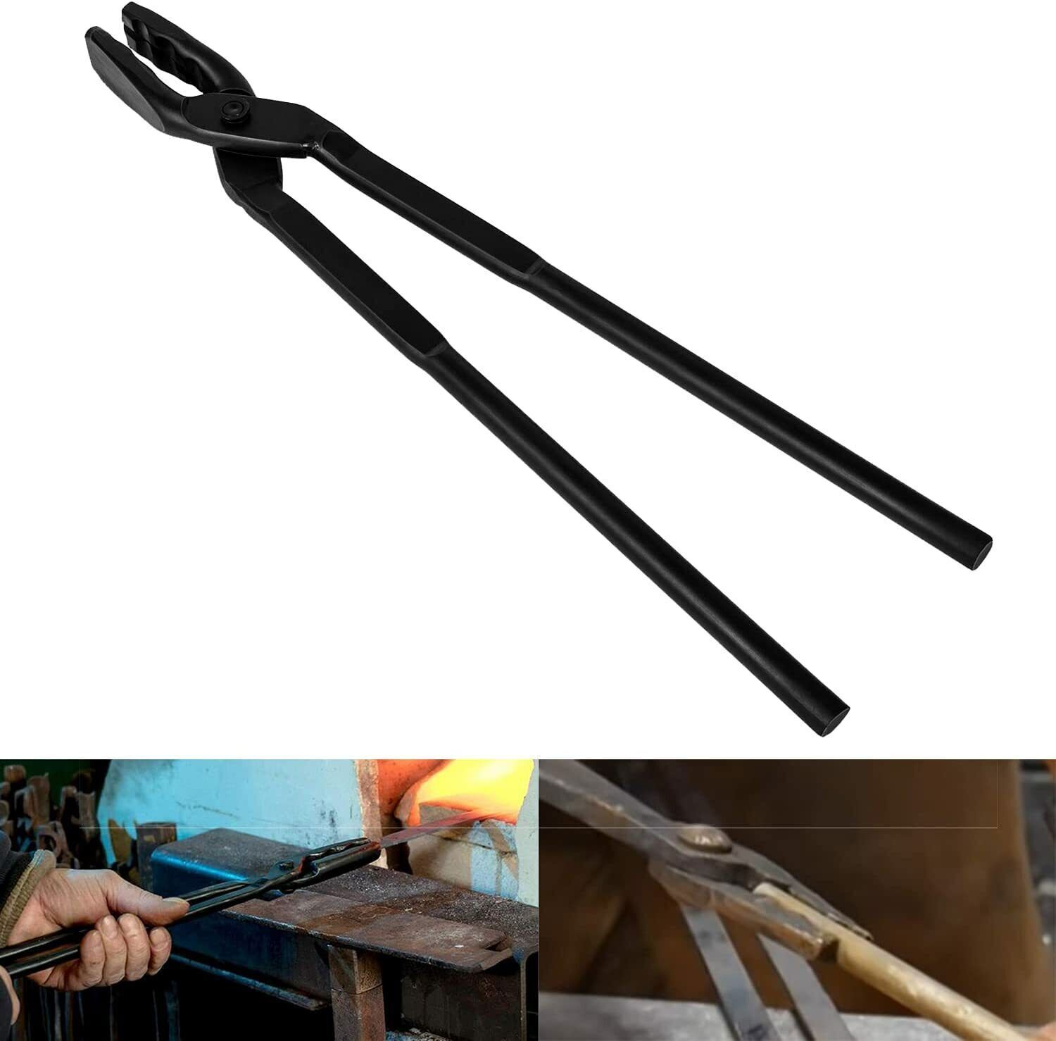 Beginner Blacksmith Wolf Jaw Tongs Bladesmith Knife Making Forge Tongs 15 in