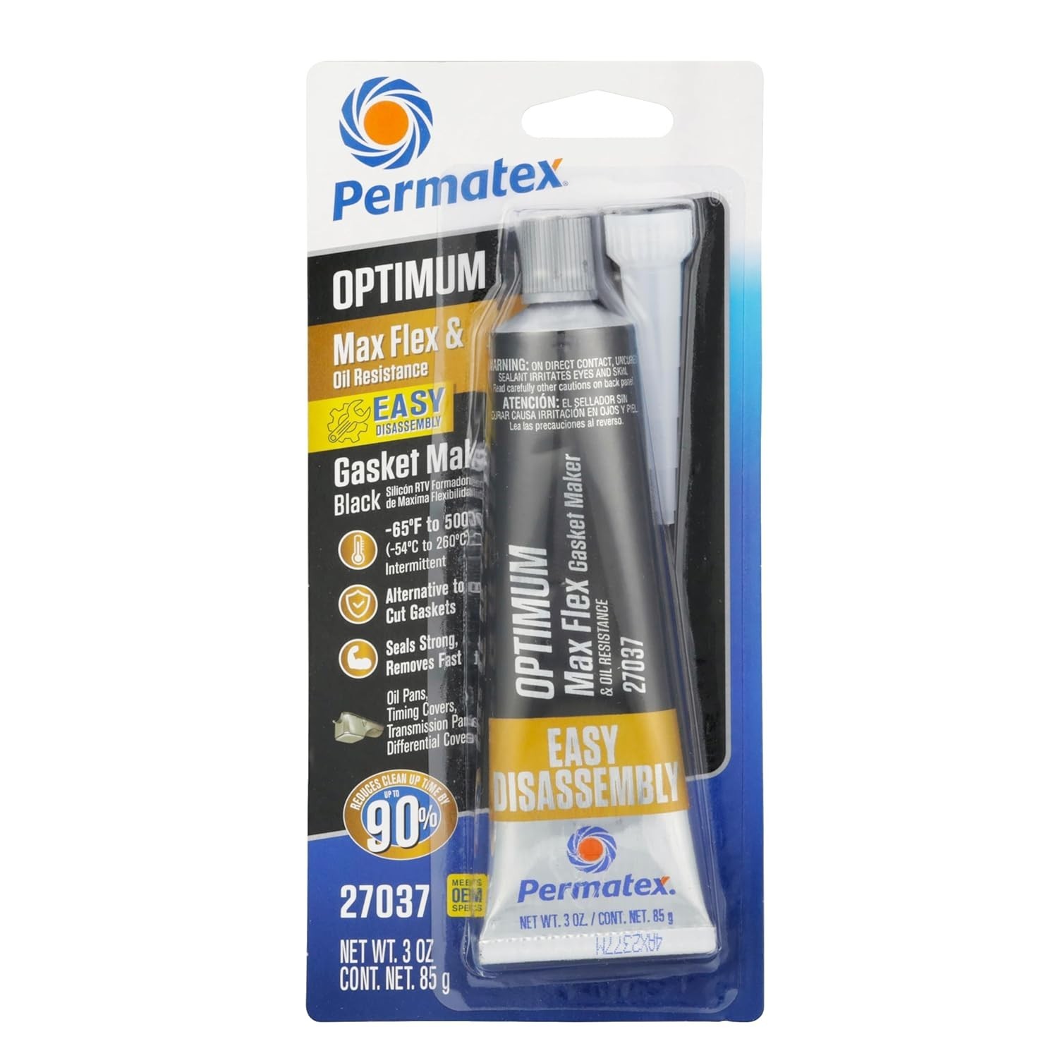 Permatex 27037 Optimum Black Max Flex RTV Gasket Maker Sealant, 3 oz Automotive