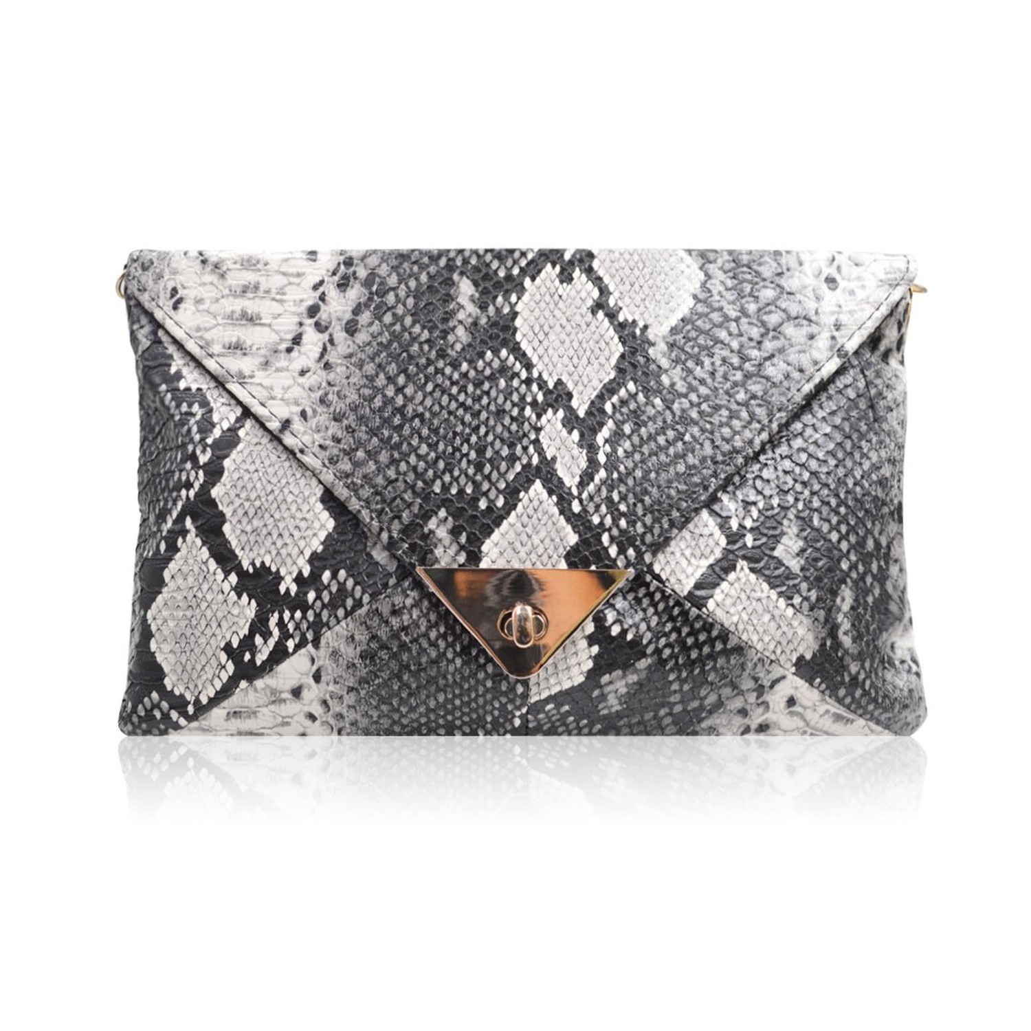 Mily Women's Clutch Bag Messenger Shoulder Handbag Tote Bag Purse-Snakeskin c...