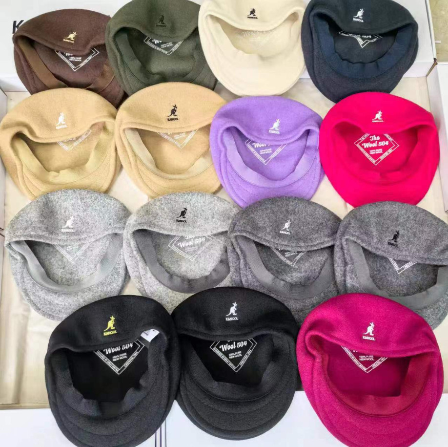 Kangol Wool 504 Flat Caps Men Women Casual Woolen Beret Hat Winter Newsboy Cap