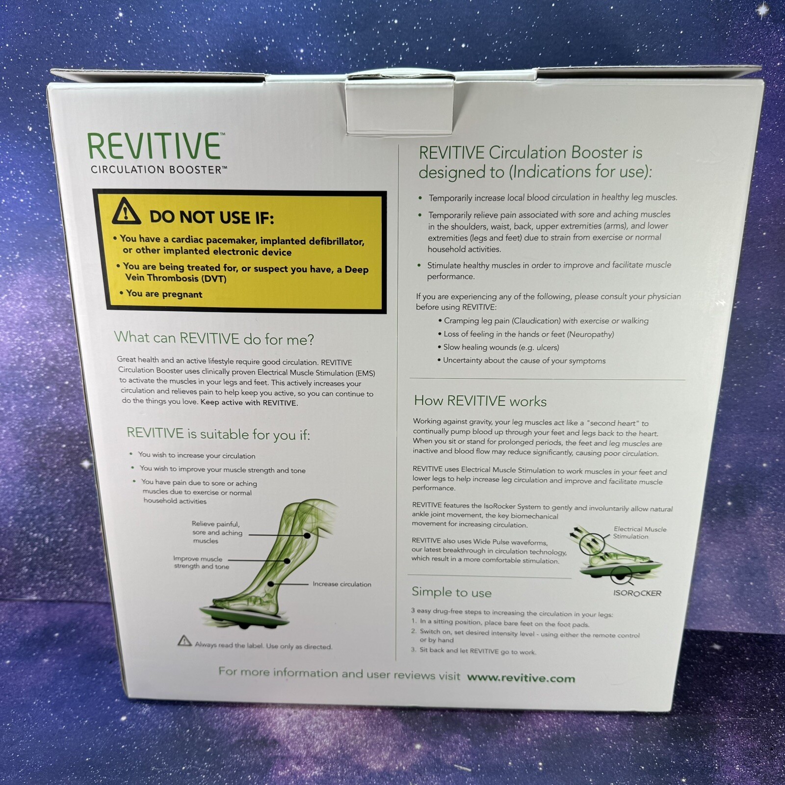 Revitive Advanced Circulation Booster RMV Performance Muscle Relief WO/Remote