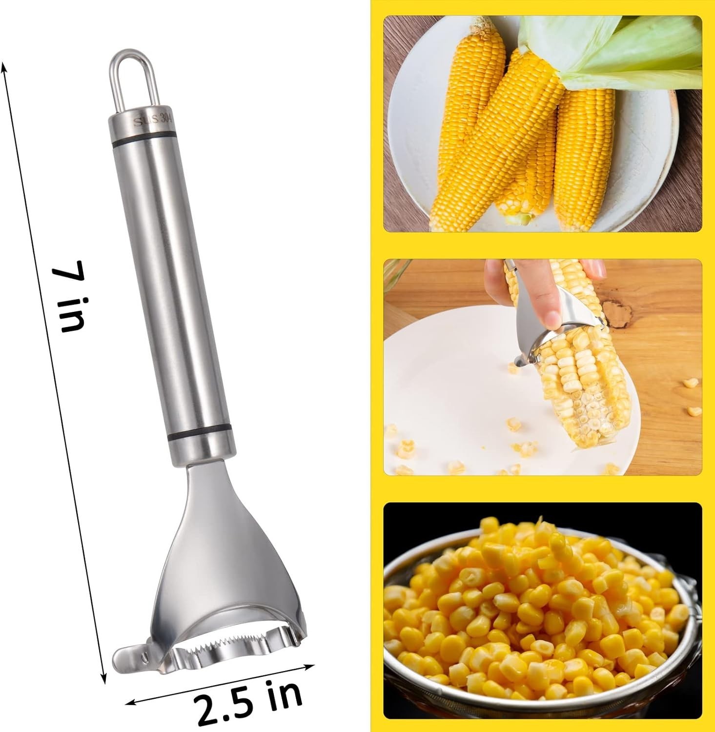 Manual Corn Shaver - Durable Rustproof Design for Effortless Kitchen Use