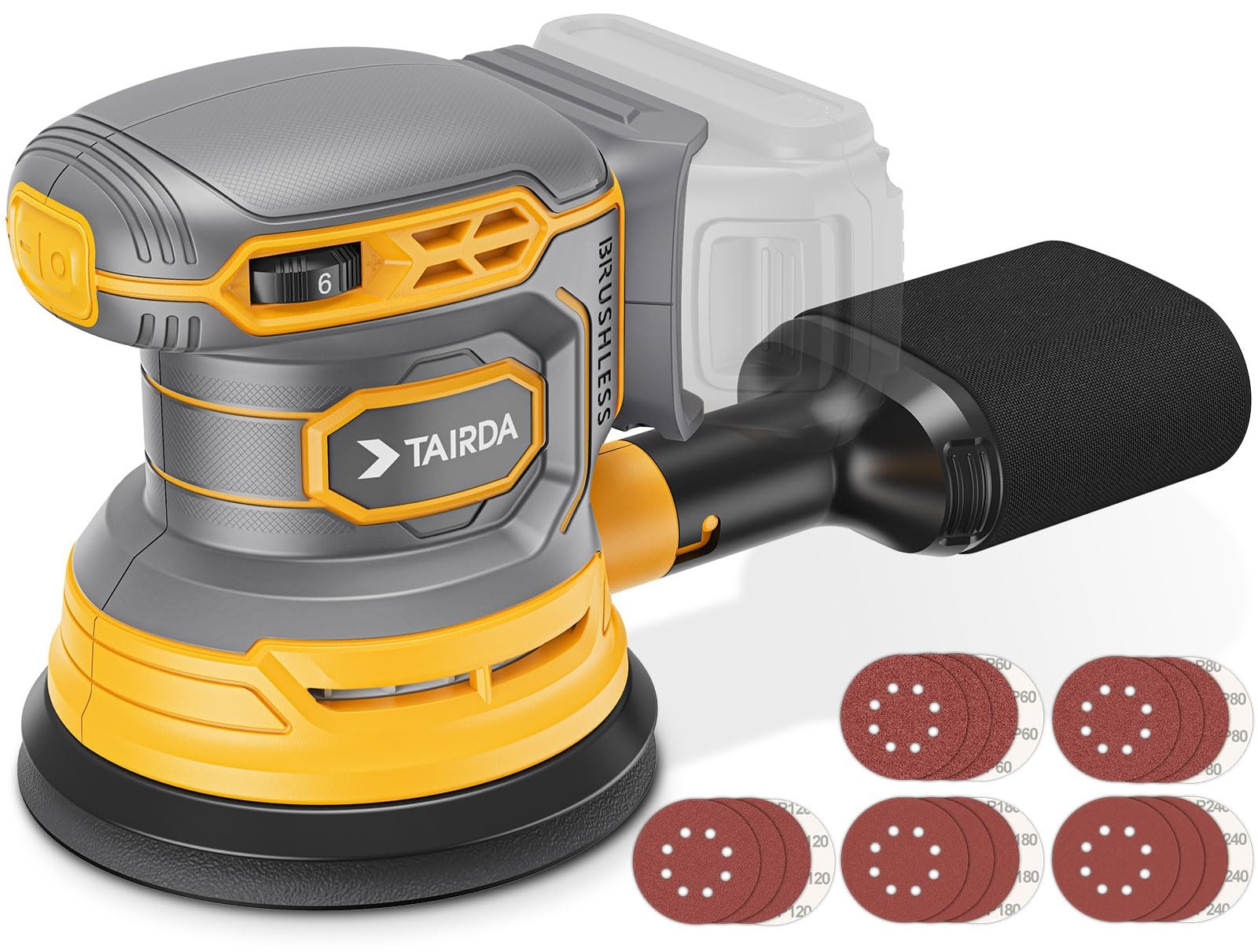 Cordless Random Orbital Sander Compatible for Dewalt 20v 60v Battery(NO Batte...