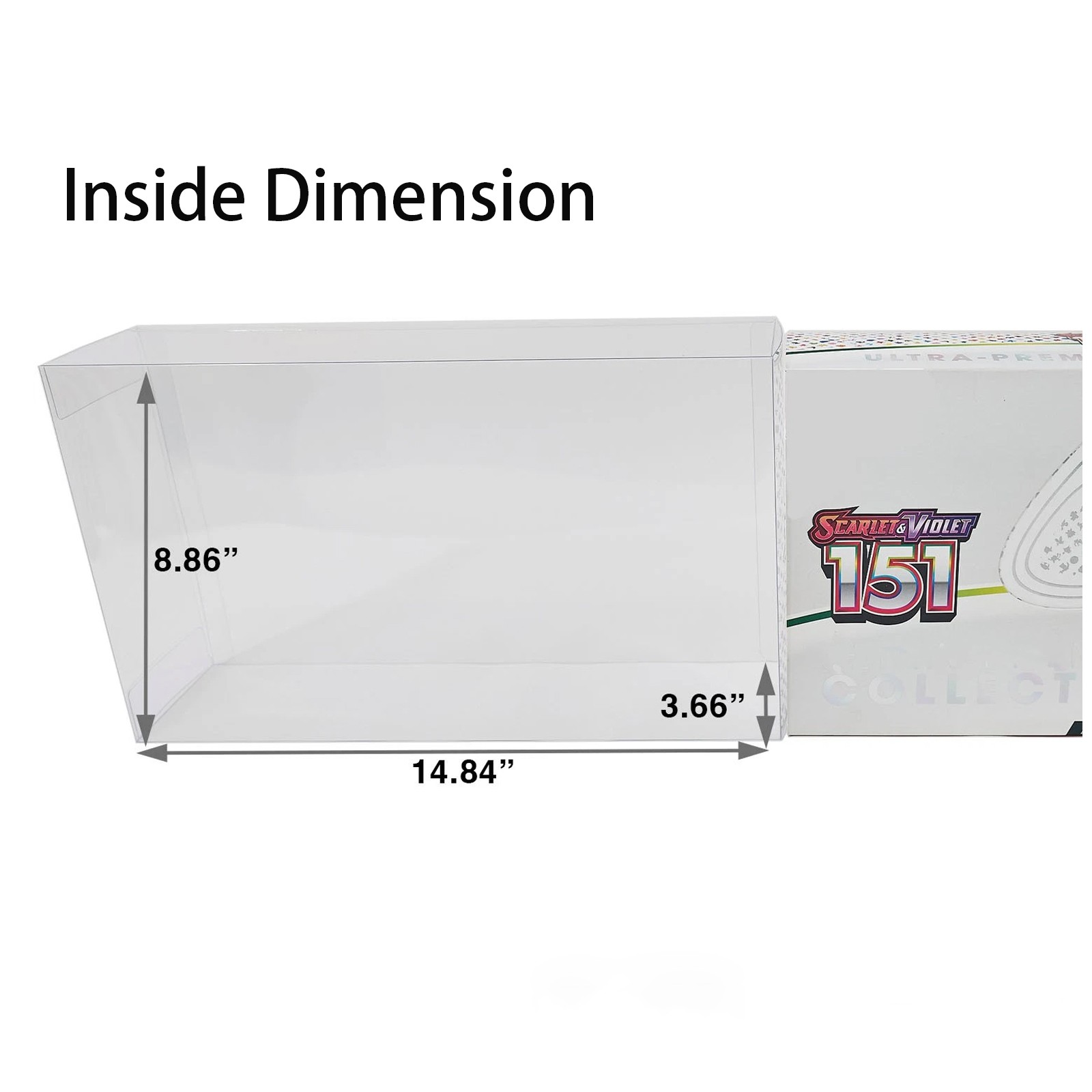 1PC Clear Protector Box for Pokemon 151 Ultra Premium Collection Box US Ship