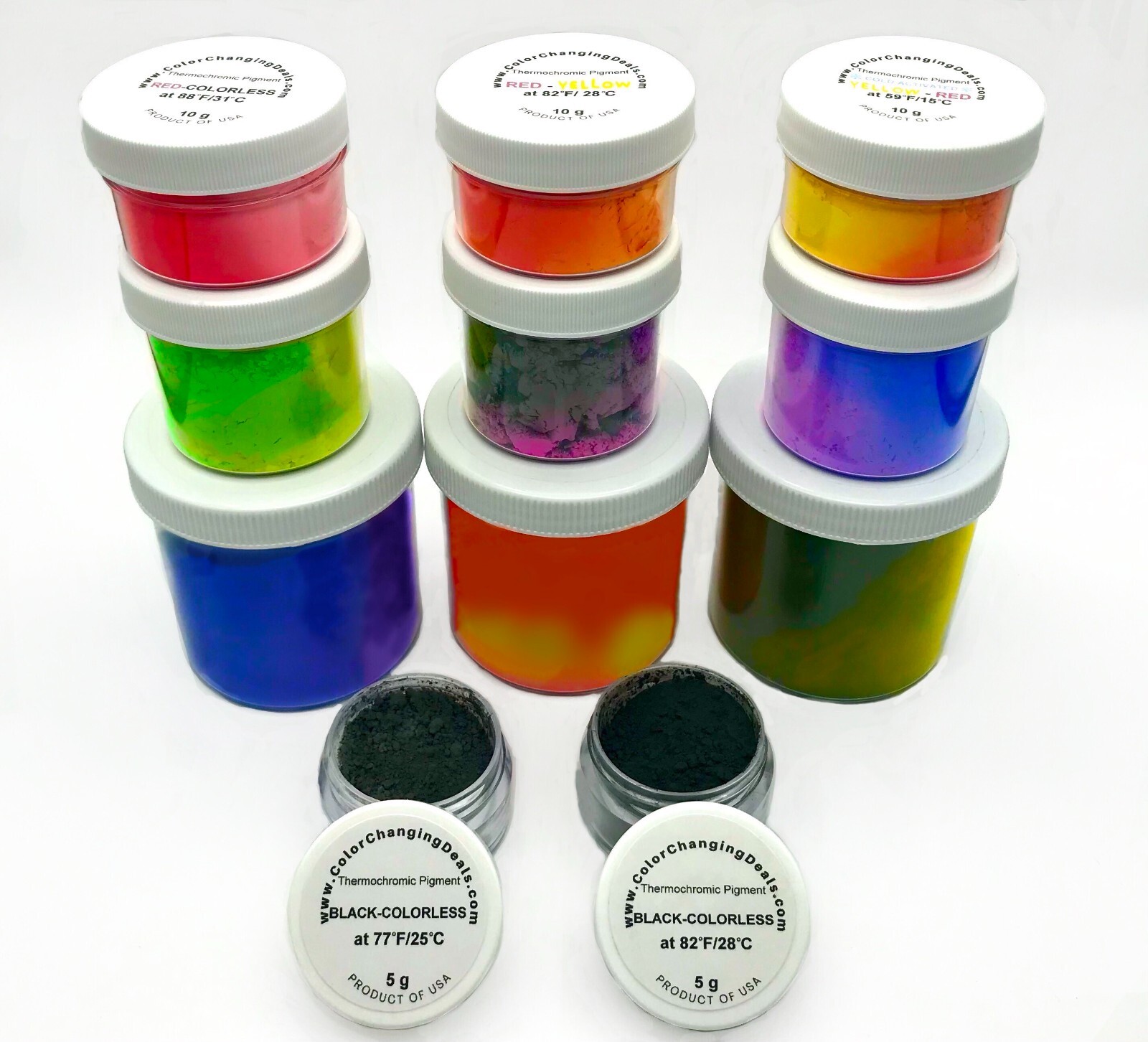 Color Changing Thermochromic Powder Pigment Heat Reactive for Slime Nails Resin