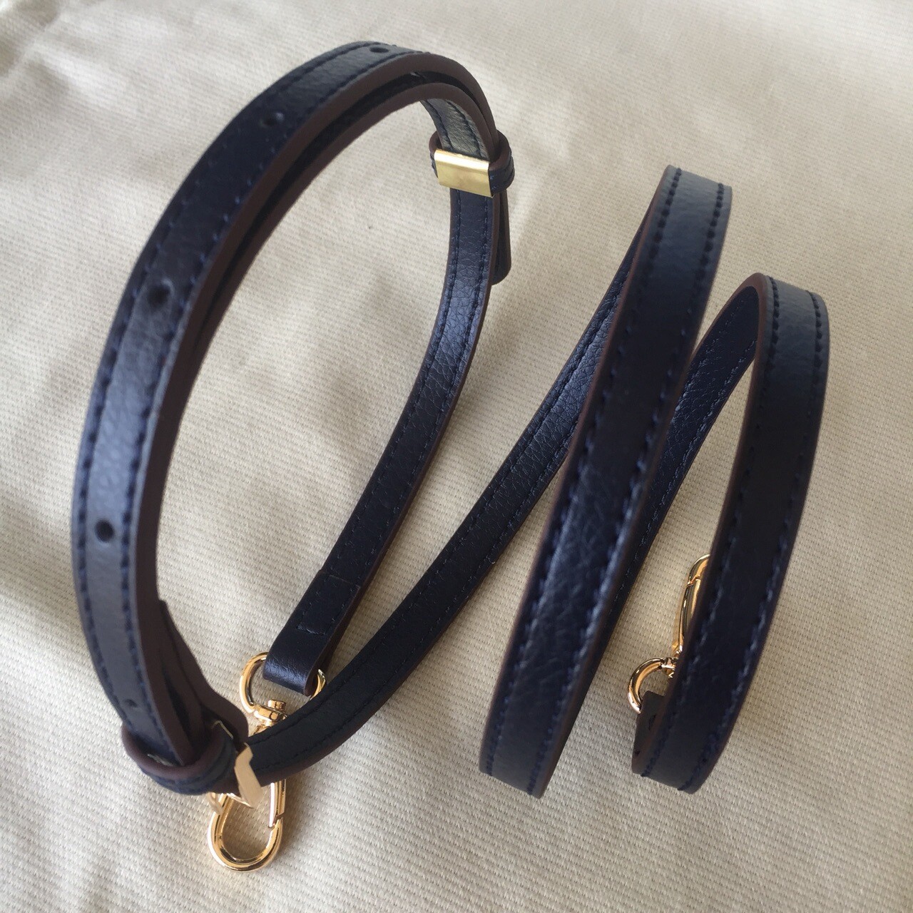 130CM Navy Crossbody Leather Shoulder Strap Replacement