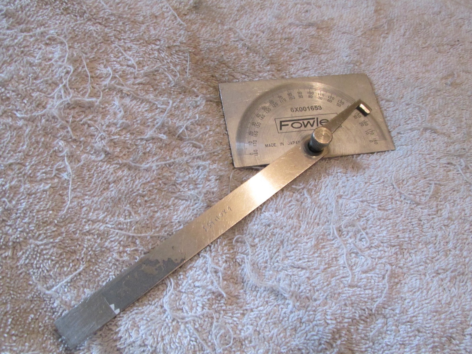 Vintage precision Machinist Tool FOWLER Metal Protractor BOEING FACTORY SURPLUS