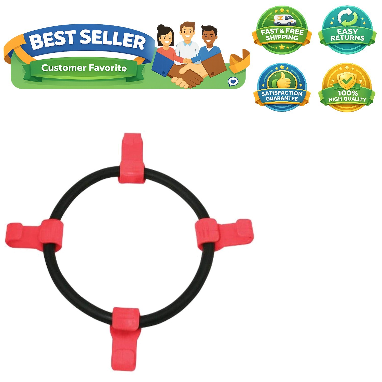 Company QG20032 Quik Grip Medium Tire Traction Chain Rubber Tightener - Set of 2