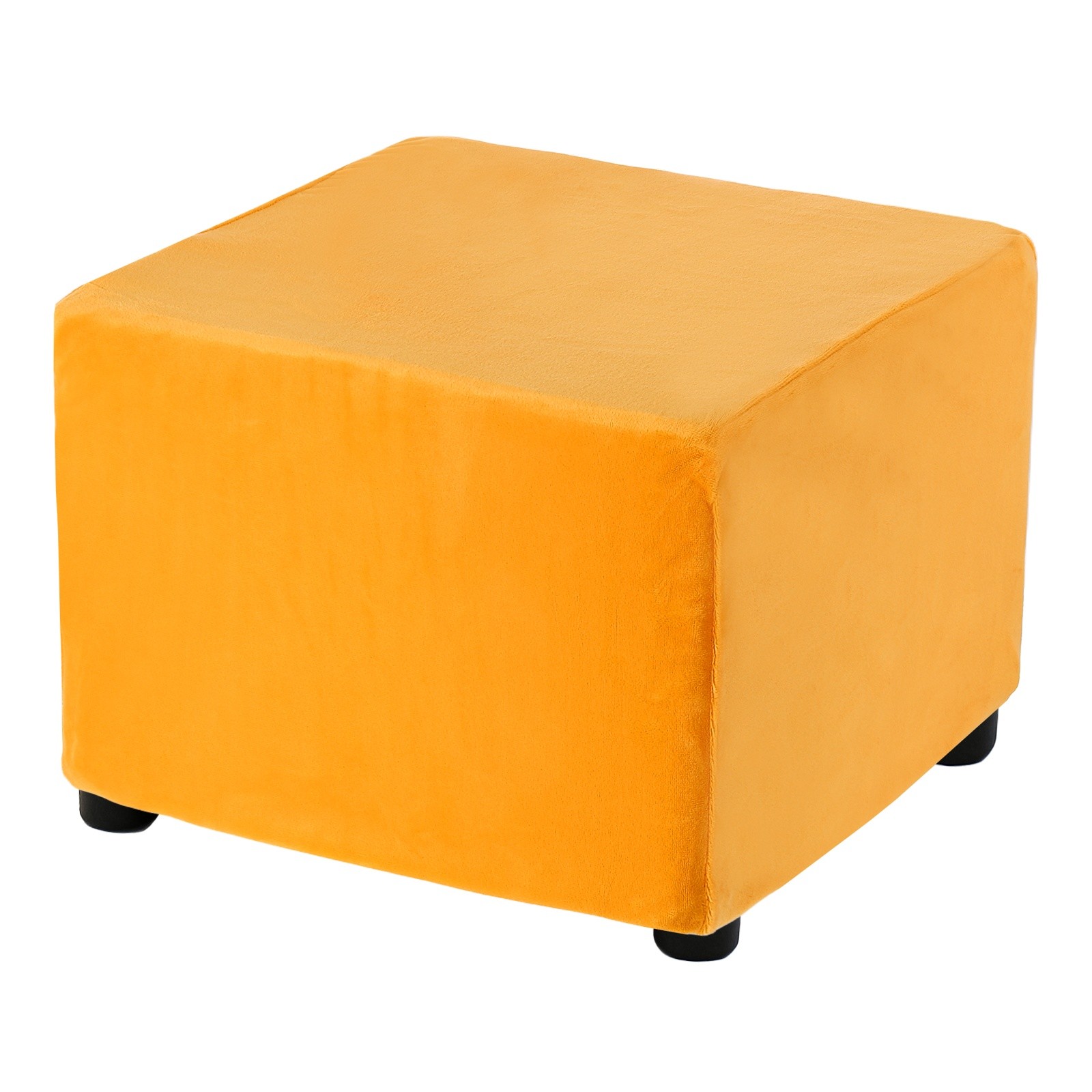 Square Stretch Foot Stool Cover Fit Length 27"-32", Gold