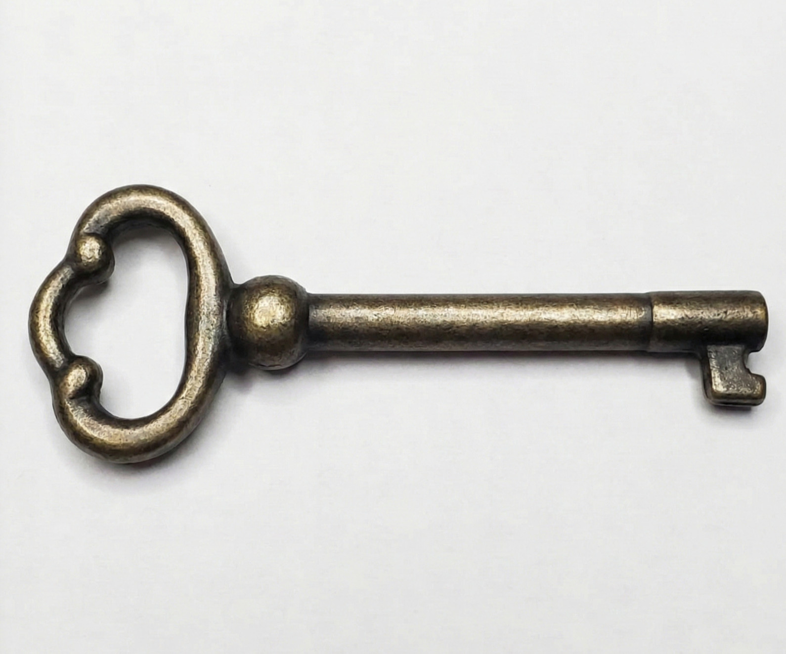 KY-2AB Antique Brass Skeleton Key Hollow Barrel Cabinet Drawer Lock Replacement
