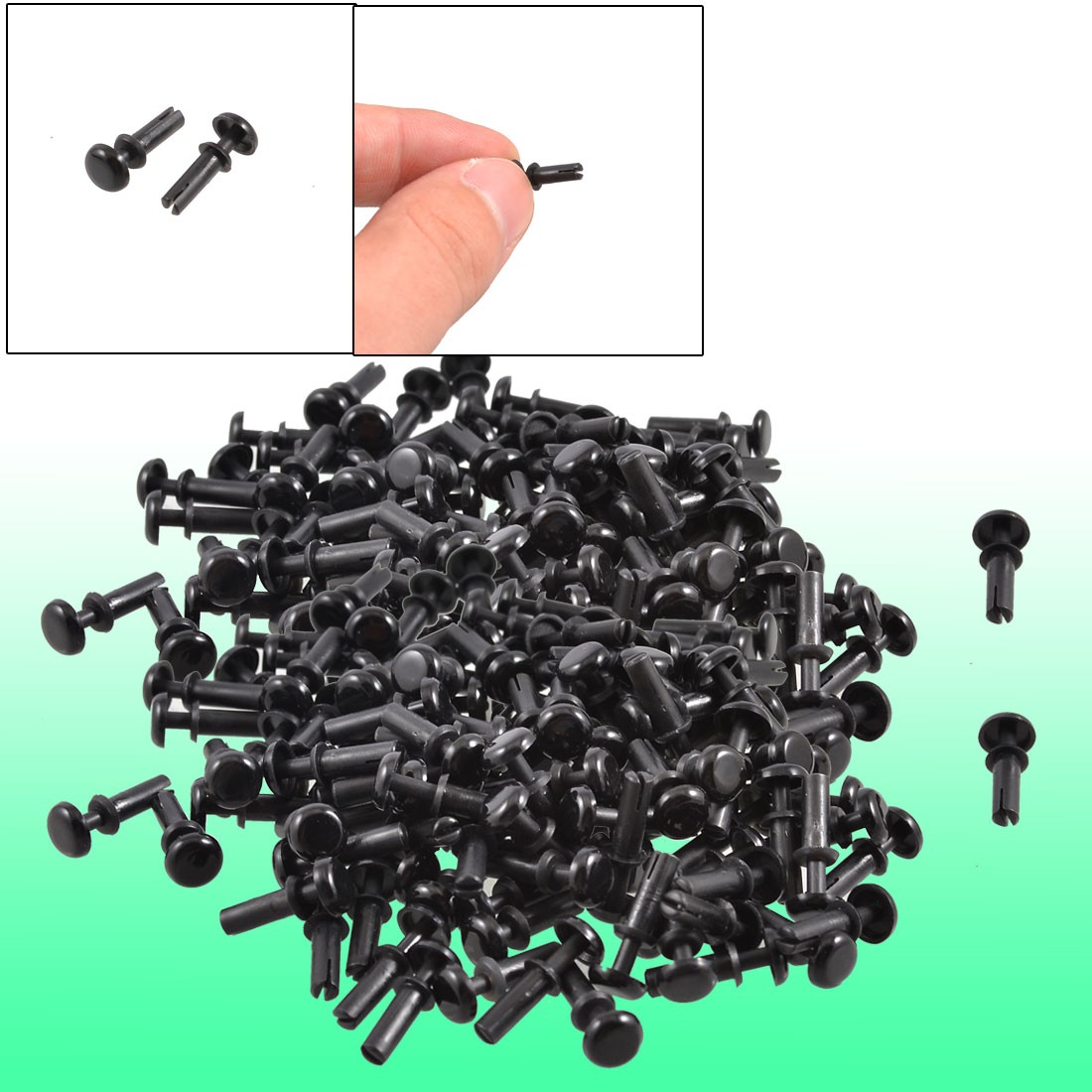 200 Pcs Disassemble Nylon Push Rivets Fasteners for 6.5-7.5mm Thick Panel